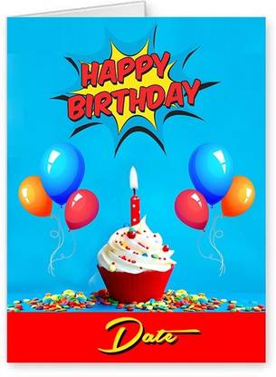 Midas Craft Happy Birthday Date ….10 Birthday Wish Greeting Card