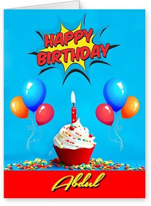 Midas Craft Happy Birthday Abdul ….10 Birthday Wish Greeting Card