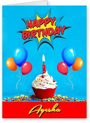 Midas Craft Happy Birthday Ayesha ….10 Birthday Wish Greeting Card