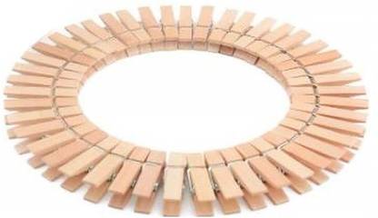 IONIX Bamboo Cloth Drying Clips/cloth pegs for drying clothes, Beige, Pack Wooden Cloth Clips