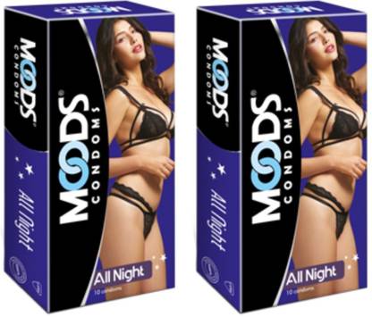 MOODS ALLNIGHT CLIMAX DELAY 10s - 2 Packs - 20 Condoms Condom