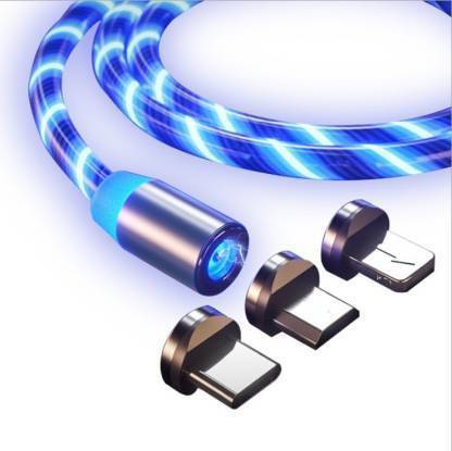 A1 SQUARE USB Type C Cable 2 A 1.5 m current flow 3in1 magnet data cable 360 degree rotate ling elastic cable for type-c micro and ios cable