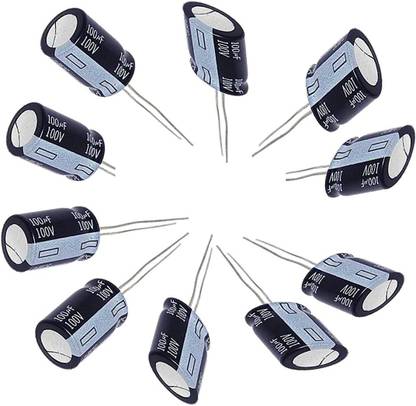 Cam cart 100uF 100V 105C Radial Electrolytic Capacitor Pack of 10 Electronic Components Electronic Hobby Kit