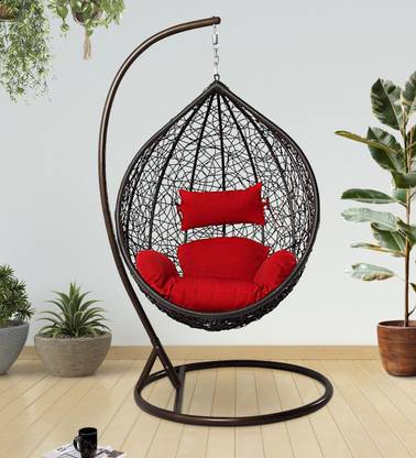 Flipkart Perfect Homes Studio Swing chair With Stand And Cushion Iron Hammock