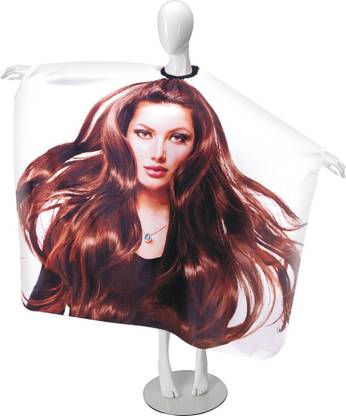 UD Professionals SA47, Premium Nylon Digital Printed Professional Salon Apron, CC058-PPR0400 Digital Picture Printed Clourful Classic Hair Cutting Sheet for Experts, Premium Range Hair Cutting Caps for Adults with Hook on Neck , Pack of 1 Makeup Apron