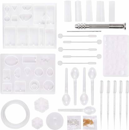 SHAFIRE Jewellery resin mouds kit Silicone jewlry casting mould pendant earings DIY making tool mold for resin art