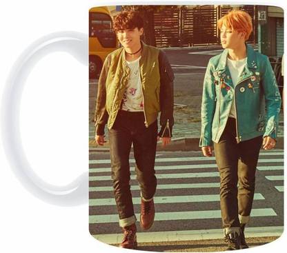 ADN21 All Day New BTS Family Printed , V Kim Tae Yung , Jeon Jungkook , Suga , Jin , RM ,Rap Monster , J Hope , Jimin 24 Ceramic Coffee Mug
