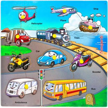 SALEOFF Wooden Cartoon Transport Educational Puzzle