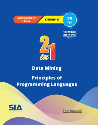 B.Tech IV-Year I-Sem (CSE) 2-In-1 (Data Mining And Principles Of Programming Languages) JNTU-Hyderabad
