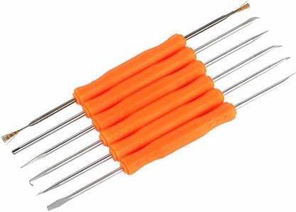 JAKEMY 6 in 1 Soldering Assist Tool Repair Set, Desoldering Tool PCB Soldering Aids Cleaning Kit for surface mount components, removing chips from sockets, repairing electronics - Z01 30 W Simple