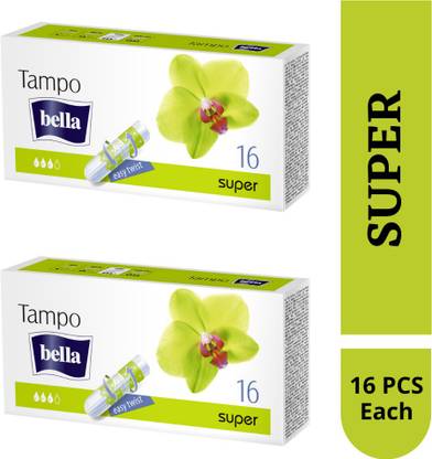 Bella Tampons Easy Twist Super 16 Pcs Each (2PKT) Tampons