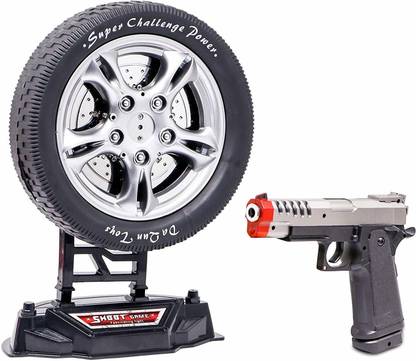 lifestylesection Laser Target Gun Toy Shooting Game with Music and Lights, Hoot Game with Infrared Gun Guns & Darts (Multicolor) Guns & Darts