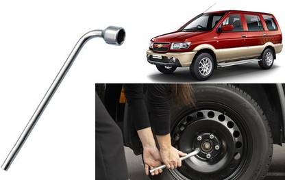 Saviraj WNS | M13 19mm Metal L-Shaped wheel nut spanner For Chevrolet-Tavera-Type-2 Single Sided L Type Wrench
