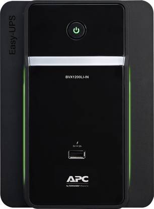 APC BVX1200LI-IN 230 V Line-interactive Tower Model UPS with Overload Protection 6 Outlet Plugs