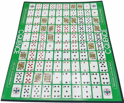 AKSHAR Toys Big Size Jumbo C-Quence Board Game Family Card Game for Adults Kids Make A Sequence of Coin Game Educational Board Games