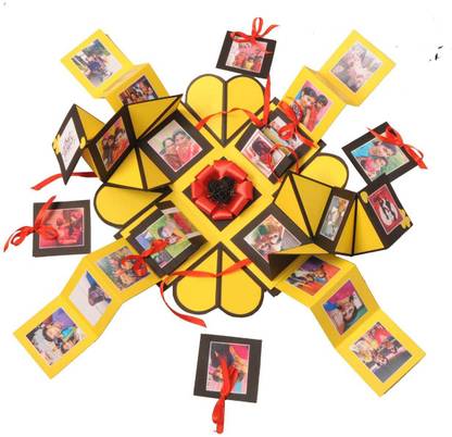 CRAFTED WITH BEAUTY AND ARTS EXPLOSION BOX FOR VALENTINE'S DAY, ANNIVERSARY OR BIRTHDAY,GIFT BOX FOR ANY OCCASION (A SPECIAL PERSON) Greeting Card
