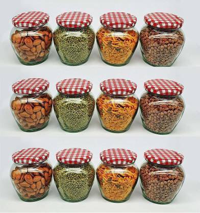 Sitaram Creation Glass Grocery Container  - 400 ml