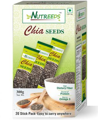 Nutreeds Chia Seeds For Weight Loss - ( 20 Stickpacks , Each of 15g) Chia Seeds