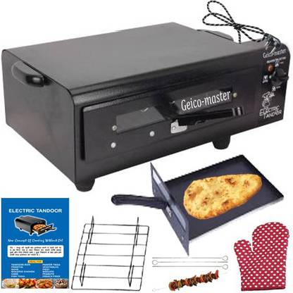 Geico master Big XXL 2000W (16 Inches) Non Stick Tray Electric tandoor steel element warrenty 2 year for heating element Electric Tandoor