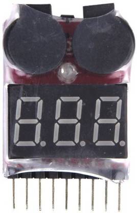 2A digital Lipo Voltage Checker 1S-8S with Buzzer Alarm Probe and Tester Electronic Hobby Kit