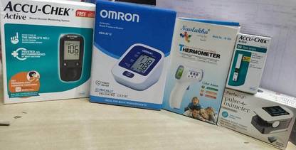 ACCU-CHEK PULSE OXIMETER-VHS-0050,THERMOMETER-NI 404 60 Glucometer Strips