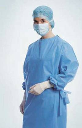 DISPOZ SURGEON GOWN (SMMS-55) , 4 LAYER SMMS FABRIC, COLOR Gown Hospital Scrub
