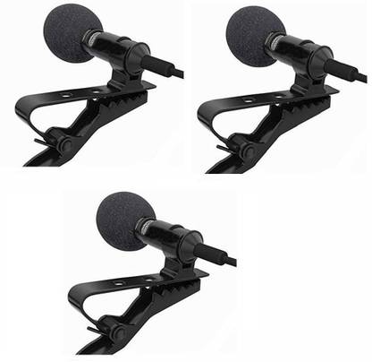 Jape 3.5mm Clip Microphone For Youtube | Collar Mike for Voice Recording | Lapel Mic Mobile, PC, Laptop, Android Smartphones, DSLR Camera Microphone Microphone 3.5MM Clip Microphone Combo Pack of 3 Collar Mike Microphone