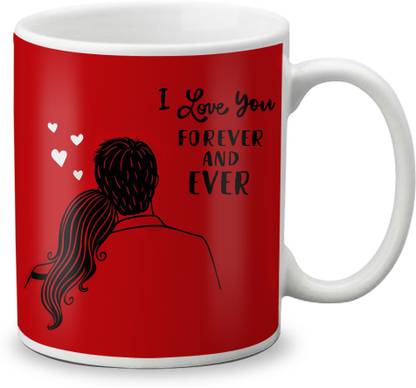 LOF Happy 1st First Valentine's Day Gift For Love My Life Special Girlfriend,Boyfriend,Wife,Husband Cute and Beautiful Best Love Qutation 002 Ceramic Coffee Mug