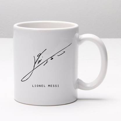 JAIPURART Lionel Messi Signature Ceramic Coffee Mug