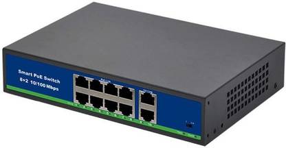 G-vision PoE Switch 8F Port PoE 2G Port Upl ink 8 Ports 100 Mbps Smart Network Switch