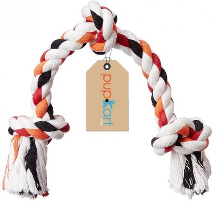 PUPKART 3_Knott Durable Dog Chew Rope Toy for Small to Medium Dogs,Multicolor rope toys Cotton Chew Toy For Dog