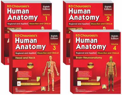 BD Chaurasia’s Human Anatomy 8th Edition 2019 (Volume 1, 2, 3,4)