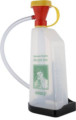 UDYOGI Plastic Eye wash Bottle, Squeeze Bottle Watering Eye Wash Bottle (Clear) Safety Shower