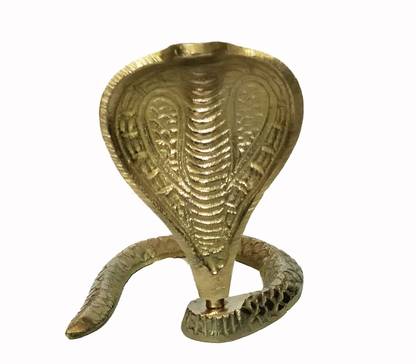 salvusappsolutions Brass Snake of Shiva Height - 3.8 Inches Decorative Showpiece  -  9 cm