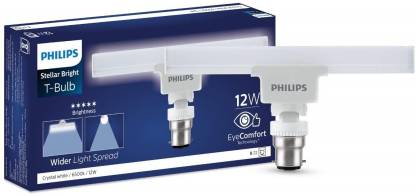 PHILIPS 12w b22 t-bulb new led bulb pack of-01 12 W T-Bulb B22 LED Bulb  (White)