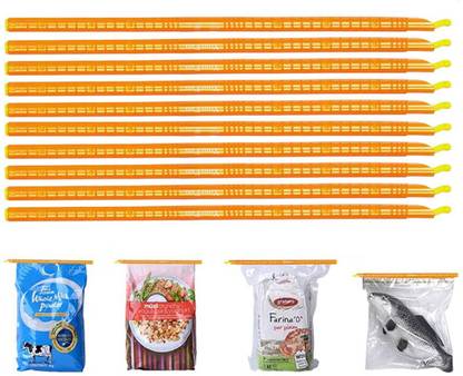 Inovera Plastic Airtight Leak-proof Bag Sealer Sealing Clips Sticks Chips Manual Vacuum Bag Sealer