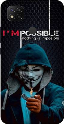 Kotuku Book Cover for Poco C31 Printed I m possibel Motivational Quote, Joker Back Cover