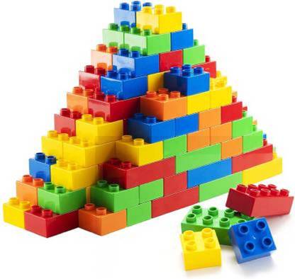 HEZALWOOD 50Pcs bulding Blocks |Lego Blocks | Educational Toys for Kids |with Bag Packing | Puzzle Assembling Shape