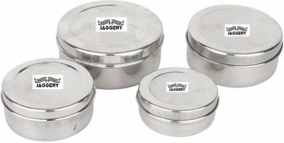 JAGGERY Stainless Steel Grocery Container  - 200 ml, 300 ml, 450 ml, 650 ml