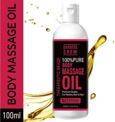 Barbers Crew Full Body Massage OIl For Relieves Stress Relaxes Body Therapeutic Grade Oil For Men & Women-