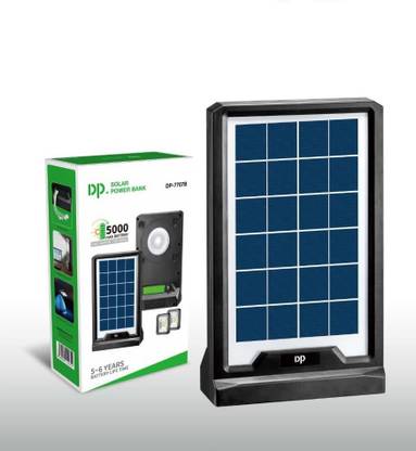 DP.LED 7707B SOLAR POWER BANK PORTABEL CHANDELIER FUN WITH Emergency Light (2 BULB) WATERPROOF LARGE SIZE SOLAR PANEL BATTERY ;5000 mAH Solar Light Set