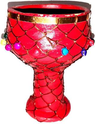 Turtulsgroup hookah top chilam (Red) Red Ceramic Surahi