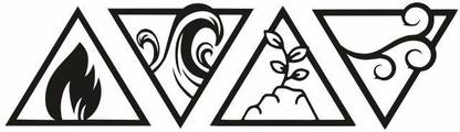 Acme Services Four Elements Wall Decoration/Art Pack of 4