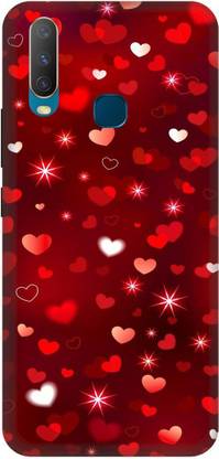 ZePBooM Back Cover for Vivo Y17 ,Vivo 1902-Red Hearts,Patterns,Red-Back Cover