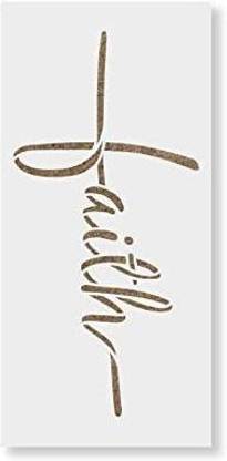 FAITH Cross Stencil Template-Reusable Stencils For Painting In Small & Large Sizes