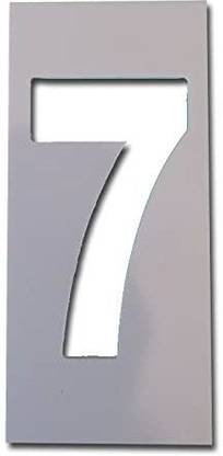Curb-N-Sign 7, Individual Curb Painting Stencil, 4In Number, Flexible Plastic