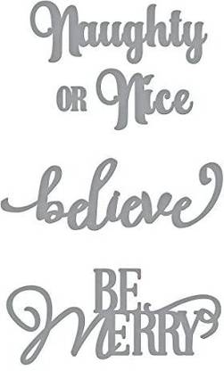 Spellbinders Die D-Lites Naughty Or Nice Etched/Wafer Thin Dies