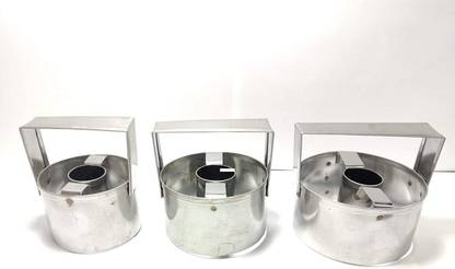 Baking Bliss Stainless Steel Doughnut Cutter for Baking Pack of 3 Sizes (3.5'', 3'',2.5'' inch) Cookie Cutter