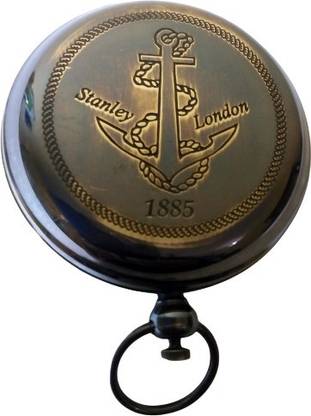 Home Decor Nauticals 2 inch Black Antique Push Button Magnetic Compass Compass