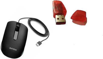 Intex usb card reader usb mouse best quality Combo Set